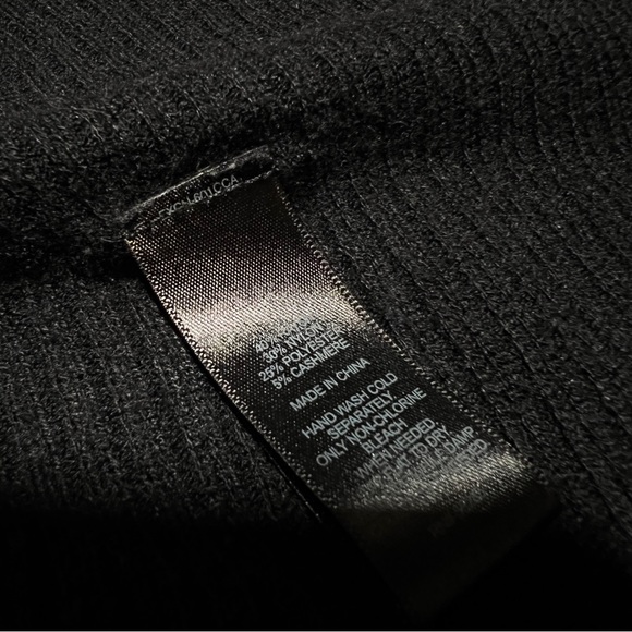 EXPRESS Soft Ribbed Open Front Flyaway Cardigan in Black - Picture 9 of 12